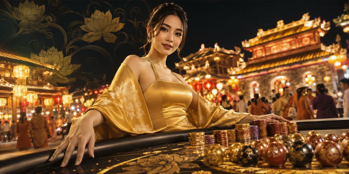Không khí lễ hội xổ số tại Huế với trang phục truyền thống